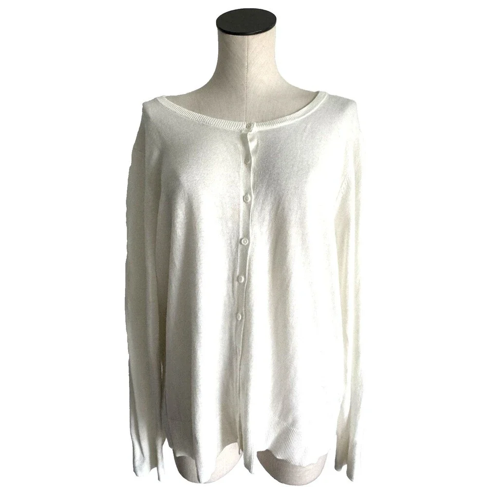 Old Navy Cardigan Sweater Womens Size XXL Off White Button Front Ivory NWOT - Picture 1 of 8